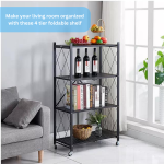 4 tier foldable storage shelf