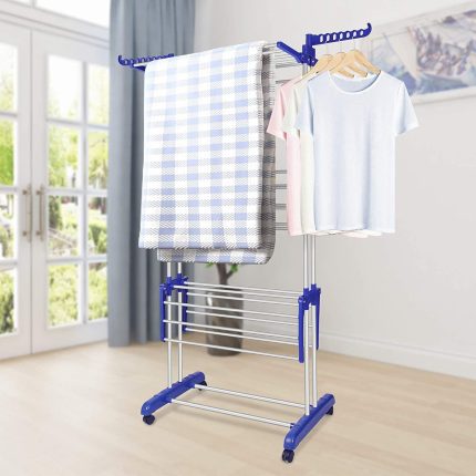 CLOTH DRYING RACK, RETRACTABLE 6 LAYER CLOTHE DRYING RACK, OUTDOOR LAUNDRY RACK