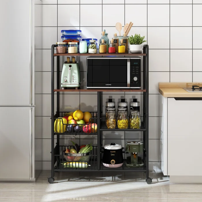 4 LAYER KITCHEN MULTIFUNCTION STORAGE RACK, MULTIFUNCTION ORGANIZER WITH DRAWERS KITCHEN