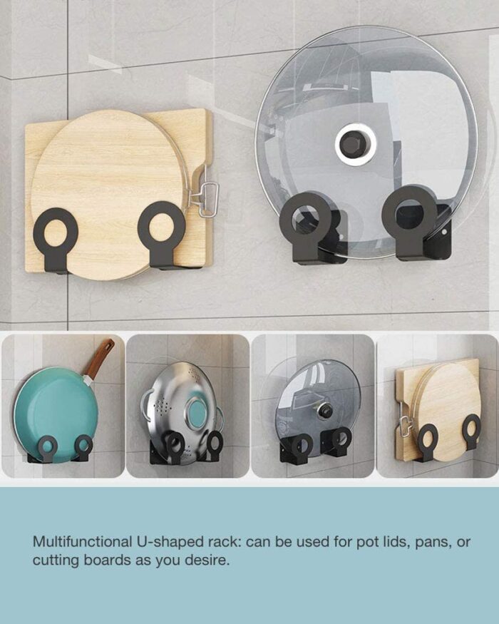 wall mounted cutting board and lid organizer for kitchen in Dubai, uae