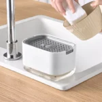 liquid sponge dispenser, easy cleaning tool for kitchen sink, white color Dubai, Sharjah, Ajman, Abudhabi UAE