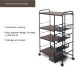 4 tier microwave cart with pull out drawers and easy rotatable wheels for kitchen storage solution in Dubai, uae