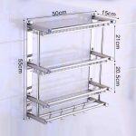 3 layer stainless steel bathroom rack wall mount organizer