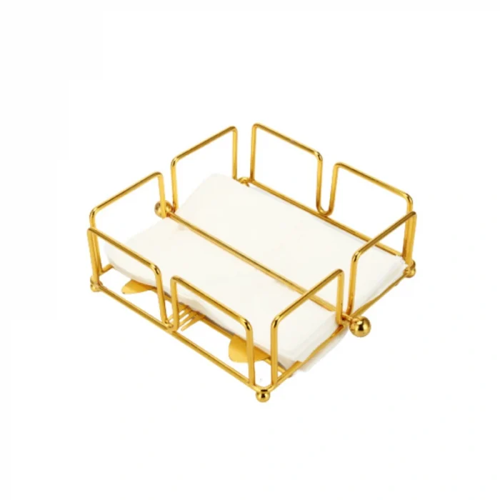 steel tissue organizer golden color home decorative tissue holder in dubai