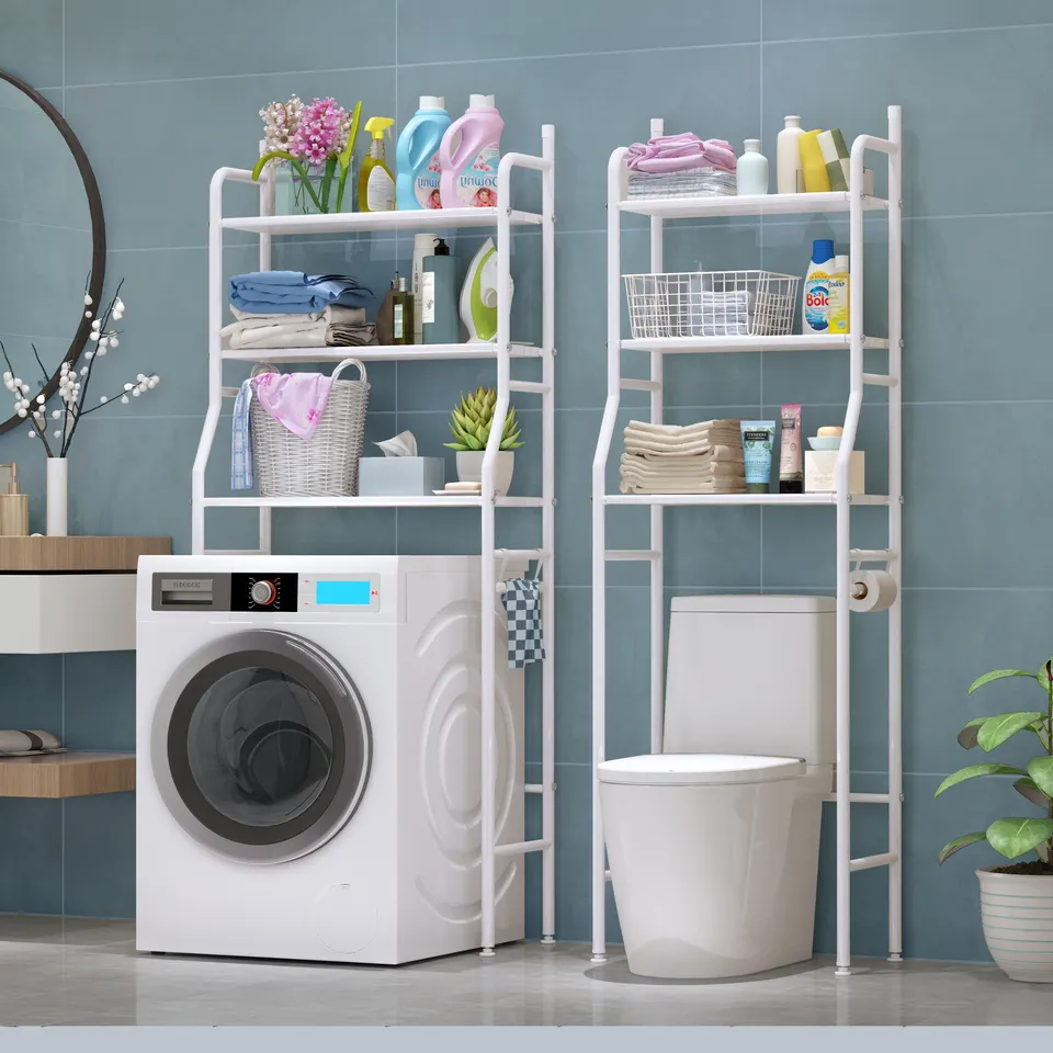 3-Layer Over Washing Machine Metal Storage Rack, Towel Cabinet for