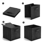 rack store Dubai non woven cubes black color