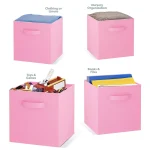 rack store Dubai non woven cubes light oink color