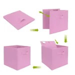 rack store Dubai non woven cubes light oink color