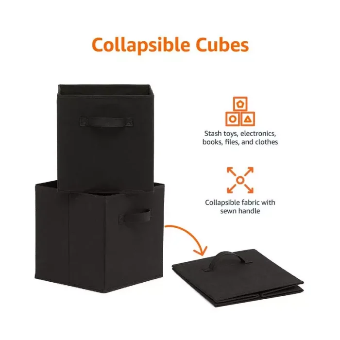 rack store Dubai non woven cubes black color