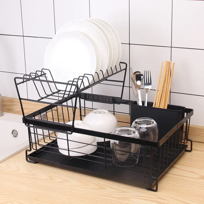 2 tier kitchen dish rack, kitchen countertop dish rack