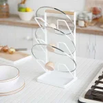 3 Tier Pan Lid Storage Rack Wall Mount Pot Cover Organizer Holder for Kitchen