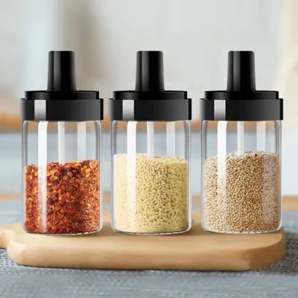 SEASONING SPICE BOTTLES WITH SPOONS