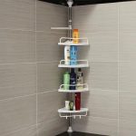 BATHROOM 4 LAYER CORNER RACK TOP STAND, WITH TOWEL HOLDER, BATHROOM RACK WALL HANGING RACK, TOILET STORAGE RACK