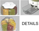 FOOD GRAIN STORAGE BOX, FLOWER SHAPE DESIGN WITH 6 COMPARTMET STORAGE, CEREAL STORAGE BOX