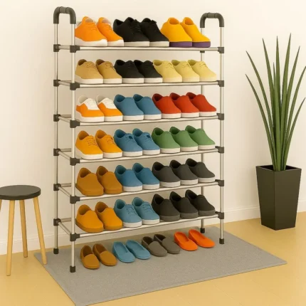 SHOE RACK, PREMIUM STEEL RACK, 6 LAYER SHOE ORGANIZER FOR ENTRYWAY