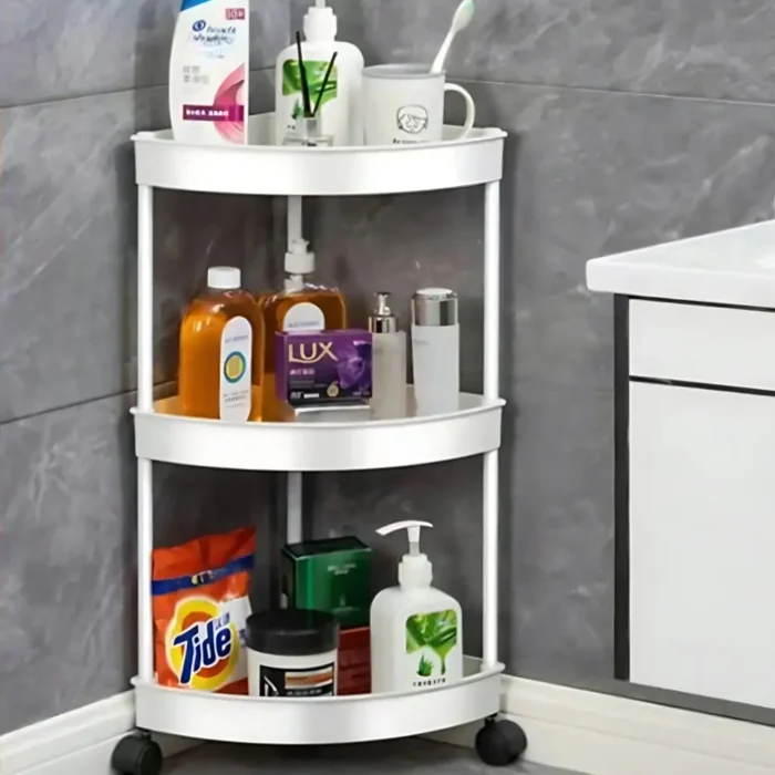 Corner Storage Rack, 3-Tier Storage Stand, Rotatable Wheels Storage, Bathroom Storage Organizer, Kitchen Corner Organizer, Plastic Storage Rack, Space-saving Corner Shelf, Rust-resistant Storage Rack, Multifunctional Storage Stand, Compact Storage Unit, Modern Corner Shelf, Home Storage Solution, Organizing Rack with Wheels, Versatile Storage Rack, Durable Plastic Organizer, Storage Rack for Bathroom, Corner Stand with Wheels, Sleek Storage Rack, Small Space Organizer, Mobile Storage Stand.