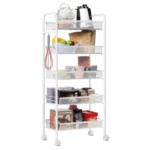 5 Tier Rolling Cart, Kitchen Storage Utility Cart, Multifunctional Basket Stand, Kitchen Storage Rack, Bathroom Storage Cart, Rolling Storage Cart, Metal Mesh Storage Cart, Home Organization Cart, Black Rolling Cart, 5 Layer Storage Rack, Kitchen Storage Trolley, Rolling Basket Stand, Office Storage Cart, Easy Assembly Storage Cart, Lockable Wheels Storage Cart, Versatile Storage Cart, Durable Rolling Cart, Metal Trolley, Modern Storage Solutions, Space Saving Cart, Practical Storage Organizer, Easy to Clean Storage Cart