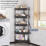 5-tier corner storage rack, corner organizer with wheels, space-saving storage rack, multi-purpose storage stand, bathroom organizer with wheels, kitchen storage rack, bedroom storage stand, garage storage rack, non-rust storage rack, plastic corner rack, compact storage solution, easy assembly storage rack, mobile storage organizer, modern design storage rack, white corner rack, black corner storage, rotatable storage stand, space-efficient organizer, corner organizer for small spaces, durable plastic storage rack, home storage solution, rotatable wheels storage.