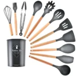 SPATULA SPOON SET, KITCHEN UTENSIL SET, NON STICK KITCHEN UTENSIL, GREY COLOUR
