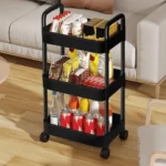 3-Tier Utility Rolling Cart, Multifunctional Rolling Storage Trolley, Slim Storage Cart, Black Rolling Cart, Mobile Storage Trolley, Space-Saving Storage Cart, Kitchen Storage Cart UAE, Office Utility Cart, Bathroom Organizer Trolley, Durable Metal Rolling Cart, Multi-Purpose Storage Rack, Portable Trolley with Wheels, Rackstore.ae Storage Solutions, Compact Rolling Organizer, Home and Office Storage Cart, Heavy-Duty Utility Cart, Versatile Storage Rack, Affordable Trolley in UAE.
