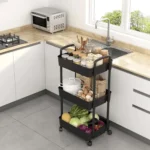 3-Tier Utility Rolling Cart, Multifunctional Rolling Storage Trolley, Slim Storage Cart, Black Rolling Cart, Mobile Storage Trolley, Space-Saving Storage Cart, Kitchen Storage Cart UAE, Office Utility Cart, Bathroom Organizer Trolley, Durable Metal Rolling Cart, Multi-Purpose Storage Rack, Portable Trolley with Wheels, Rackstore.ae Storage Solutions, Compact Rolling Organizer, Home and Office Storage Cart, Heavy-Duty Utility Cart, Versatile Storage Rack, Affordable Trolley in UAE.