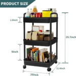 3-Tier Utility Rolling Cart, Multifunctional Rolling Storage Trolley, Slim Storage Cart, Black Rolling Cart, Mobile Storage Trolley, Space-Saving Storage Cart, Kitchen Storage Cart UAE, Office Utility Cart, Bathroom Organizer Trolley, Durable Metal Rolling Cart, Multi-Purpose Storage Rack, Portable Trolley with Wheels, Rackstore.ae Storage Solutions, Compact Rolling Organizer, Home and Office Storage Cart, Heavy-Duty Utility Cart, Versatile Storage Rack, Affordable Trolley in UAE.