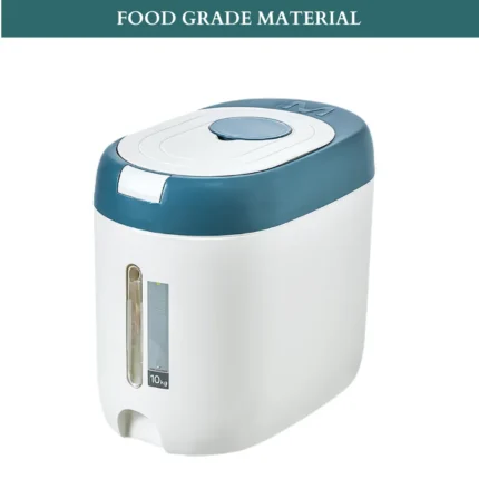 10kg rice storage box, large capacity rice container, kitchen grain storage, airtight grain box, food storage container, bulk rice storage