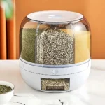 15kg cereal dispenser, rotating cereal container, airtight food container, dry food storage, cereal storage, kitchen organization Dubai, cereal dispenser Dubai