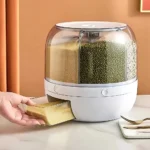 20kg cereal dispenser, rotating food storage container, dry food organizer, airtight grain storage, kitchen pantry cereal storage, large cereal container, BPA-free food container, cereal dispenser Sri Lanka