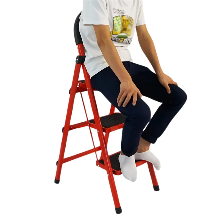 3 layer multifunctional ladder, step ladder in UAE, safety ladder with handle, non-slip step ladder, foldable step ladder Dubai, multipurpose ladder UAE, household ladder with safety rail, black step ladder for home, ladder for home use in Dubai, best step ladder rackstore.ae, metal step ladder UAE, kitchen step ladder, indoor use ladder, compact ladder with handrail, durable steel step ladder , 3 Layer Multifunctional Ladder