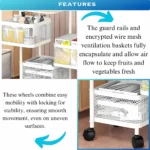 4 layer kitchen rack, white storage trolley, multipurpose cart with wheels, revolving kitchen trolley, 4 tier storage rack, white kitchen organizer, metal mesh trolley cart, vegetable rack with wheels, fruit and vegetable trolley, foldable kitchen storage rack, storage rack for kitchen in Dubai, kitchen rack on wheels UAE, multipurpose trolley Dubai