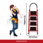 4 step ladder in UAE , 4 step ladder in UAE, foldable step ladder Dubai, non-slip step ladder UAE, household ladder with handle, steel ladder for home use, multipurpose step ladder, durable black step ladder, indoor safety ladder, DIY ladder UAE, rackstore.ae ladder