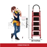 5 step ladder, foldable step ladder, ladder with handle, household ladder, safety step ladder, best ladder for home in Sri Lanka, compact ladder Colombo, folding ladder for indoor use, secure ladder with non-slip feet, ladder for cleaning and repairs , 5-layer-step-ladder-with-safety-handle