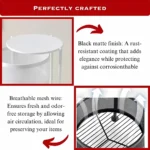 5 Layer Oval Revolving Storage Rack, white metal trolley, storage cart with wheels, 5 tier kitchen rack, multipurpose storage rack, bathroom storage rack, metal utility trolley