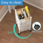 5-layer-white-multi-purpose-rotating-storage-cart