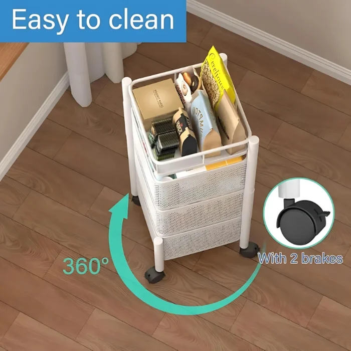 5-layer-white-multi-purpose-rotating-storage-cart