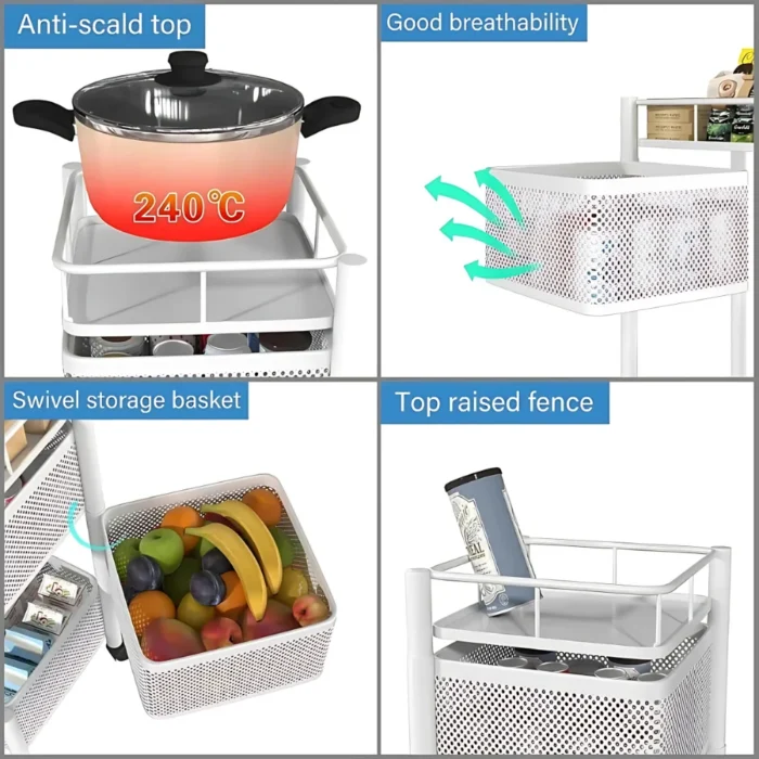5-layer-white-multi-purpose-rotating-storage-cart