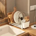 kitchen plate rack, under cabinet plate organizer, countertop plate rack, spoon holder kitchen, carbon steel dish rack, white plate rack, plate rack for kitchen storage, kitchen space saver organizer