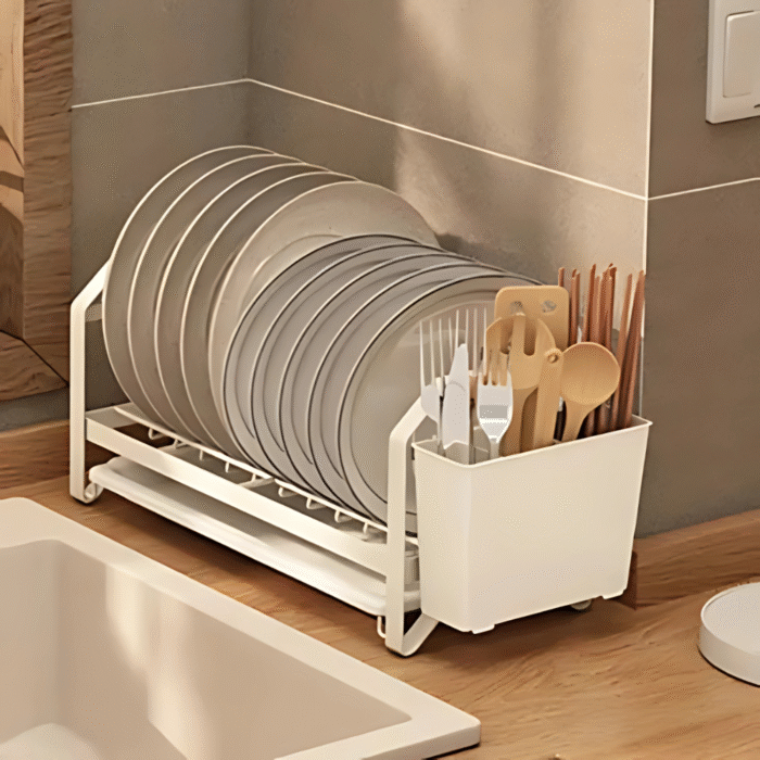 kitchen plate rack, under cabinet plate organizer, countertop plate rack, spoon holder kitchen, carbon steel dish rack, white plate rack, plate rack for kitchen storage, kitchen space saver organizer