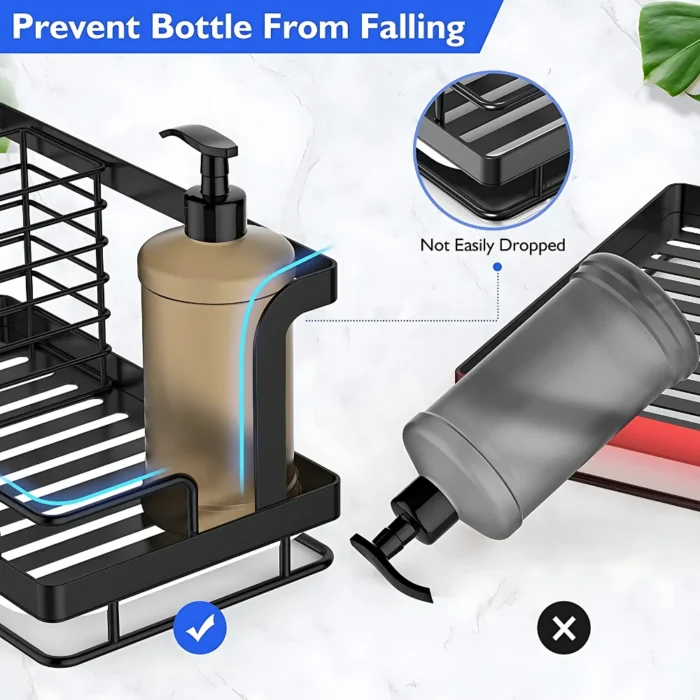 kitchen sink caddy Dubai, sink caddy with water drain tray Dubai, stainless steel kitchen organizer Dubai, sponge holder Dubai, dish rack Dubai, kitchen sink caddy rack Dubai