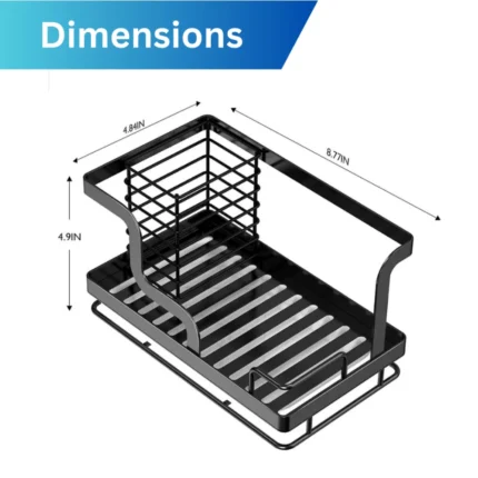 kitchen sink caddy Dubai, sink caddy with water drain tray Dubai, stainless steel kitchen organizer Dubai, sponge holder Dubai, dish rack Dubai, kitchen sink caddy rack Dubai