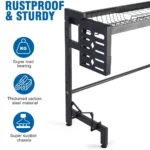 sink top dish drying rack in UAE, 85cm over-sink dish rack, black kitchen dish drying organizer