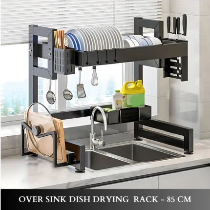 SINK TOP DISH DRYING RACK WITH THICK FRAMES – 85CM