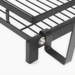 two layer spice rack, carbon steel spice rack, countertop spice organizer, spice rack with knife holder, spice rack with cutting board slot, kitchen countertop spice storage, black carbon steel rack, spice rack with utensil holders