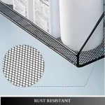 wall adhesive storage shelf, bathroom wire mesh rack, kitchen spice organizer, no-drill shelf UAE, carbon steel wall shelf, black metal wall rack, rackstore.ae wall organizer
