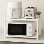 KITCHEN FOLDABLE SHELF, 2 TIER STORAGE SHELF, COUNTERTOP SHELF FOR MICROWAVE AND OVEN