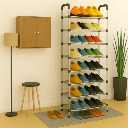 SHOE STORAGE SHELF WITH 8 LAYER MULTI LAYER - SHOE RACK FOR ENTRYWAY, SHOE ORGANISER